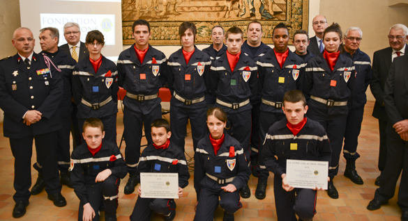 Les JSP ou Jeunes Sapeurs Pompiers mis en avant au cours de cette cérémonie.