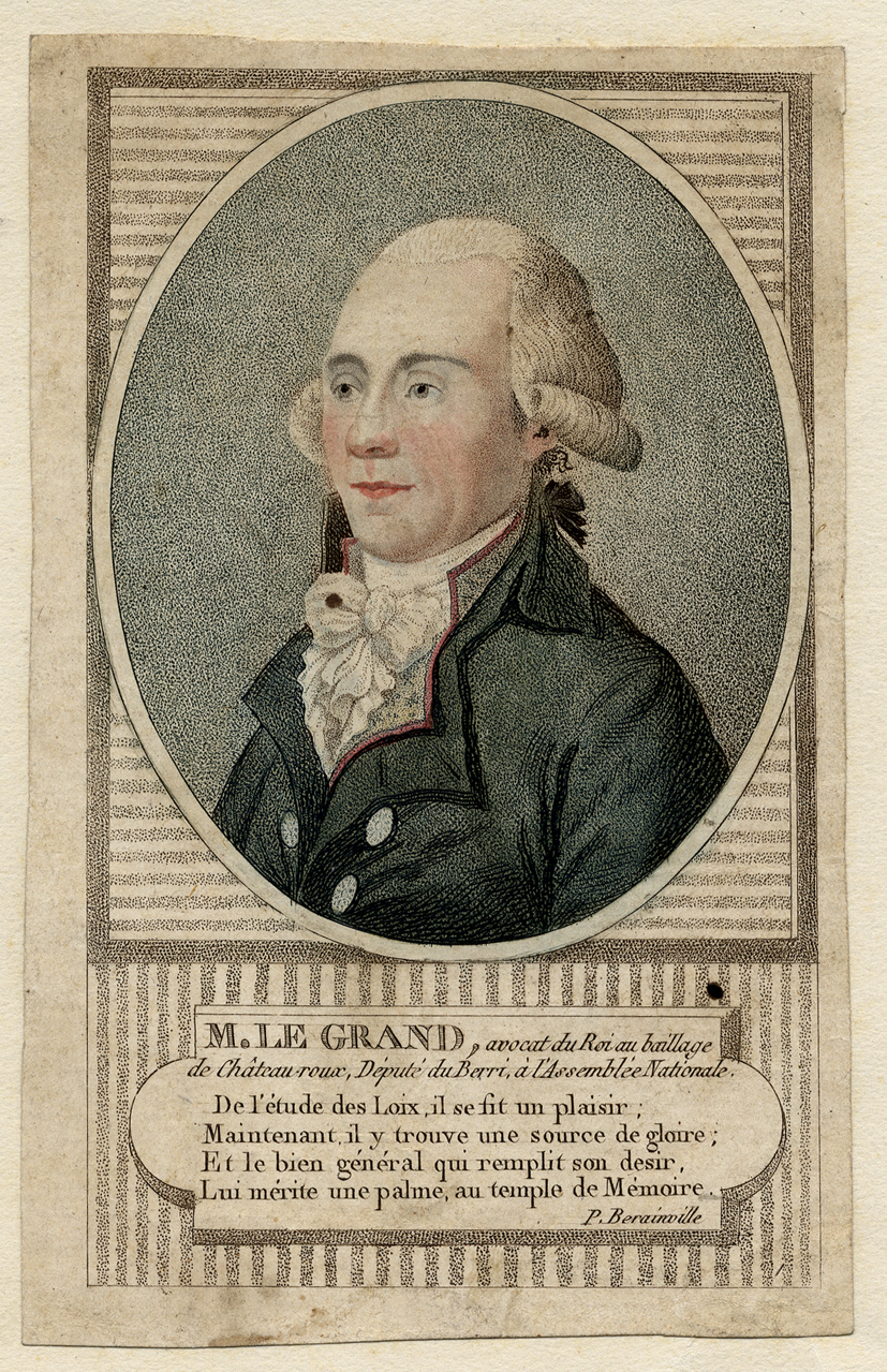 Jérôme Legrand, député du Tiers-Etat de Châteauroux (Arch. dép. Indre, collection Joseph Thibault)