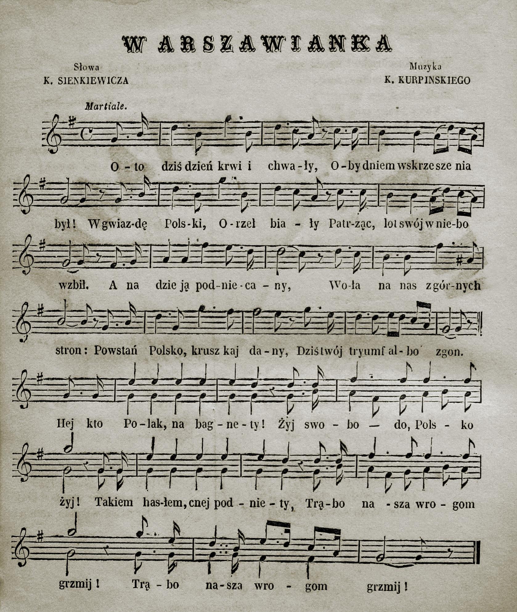 La Varsovienne, de Casimir Delavigne, traduction de Sienkiewicz, musique de Kurpinski (Bibliothèque polonaise de Paris)