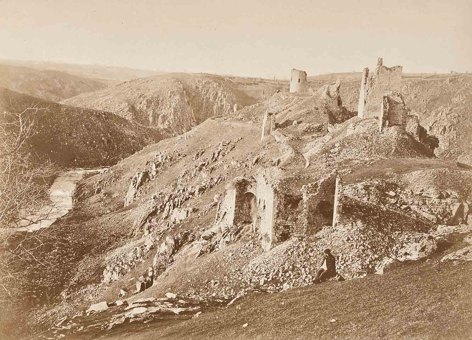 Ruines de Crozant, Placide Verdot, photographe à Châteauroux (fin XIXème siècle), collection J.M. Ferrer
