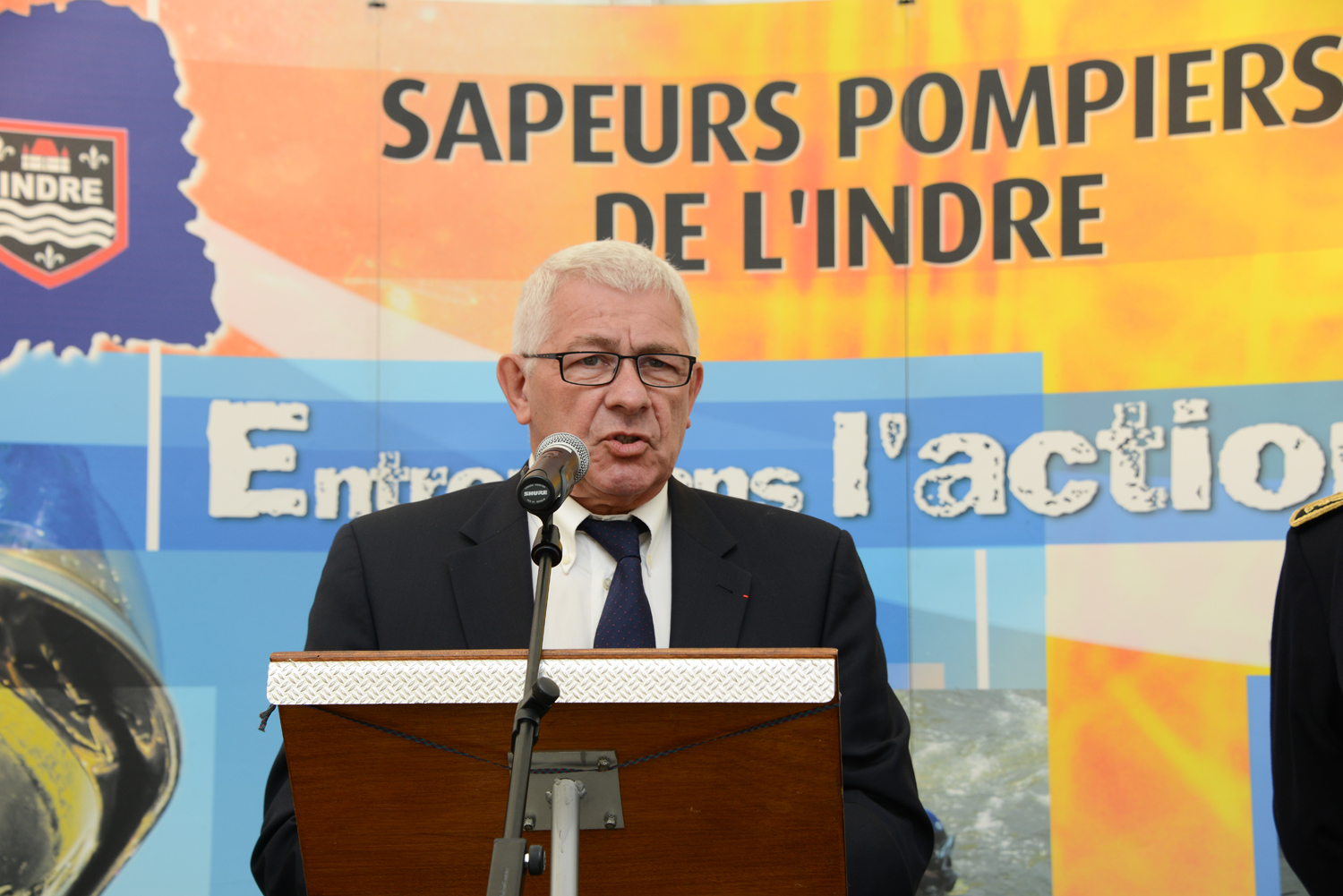 Le Président du Département et Sénateur : Louis Pinton lors de son discours