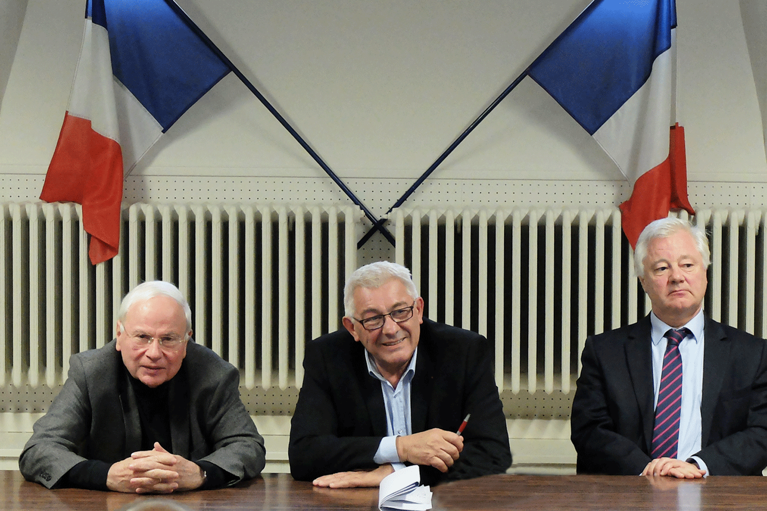 Le Président Louis Pinton et les Conseillers généraux Williams Lauérière et Régis Blanchet.